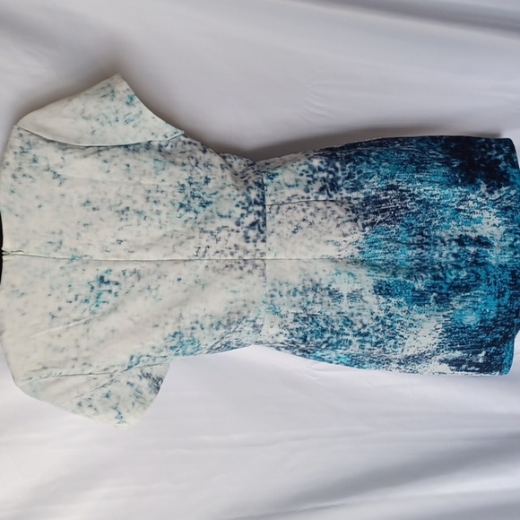 TOBI, S/P, Cutout water color Dress. White, Dark Blue and turquoise in color. - Picture 6 of 9